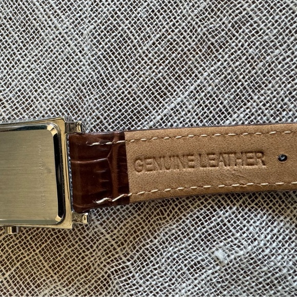 Epoch Ladies Watch with Brown Leather Croc Band - Picture 5 of 6